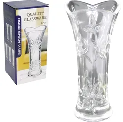 Vaso De Vidro Rong Shan 18x10cm De Ø Na Caixa Cor Transparente - R$ 26