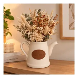 Vaso Decorativo Bule Cerâmica Sala Decoração Moderno Pequeno Areia/bege/nude Regador - R$ 52