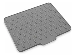 Tapete Escorredor Louça Silicone Pia Antiderrapante 40x32cm Cinza - R$ 32,92